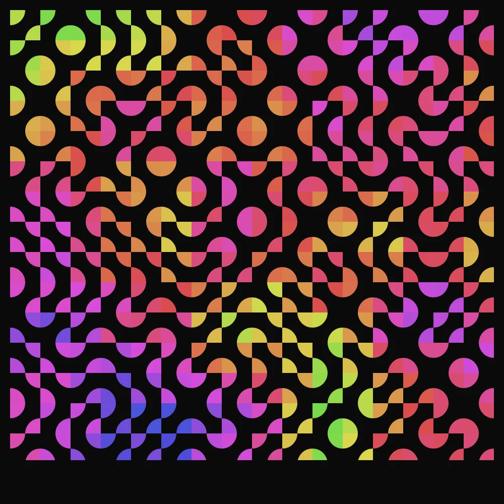 Truchet tiles — filled
